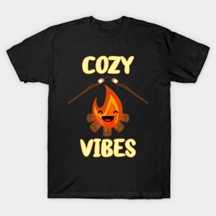 Cozy Campfire Vibes Roasting Marshmallows for Smores T-Shirt